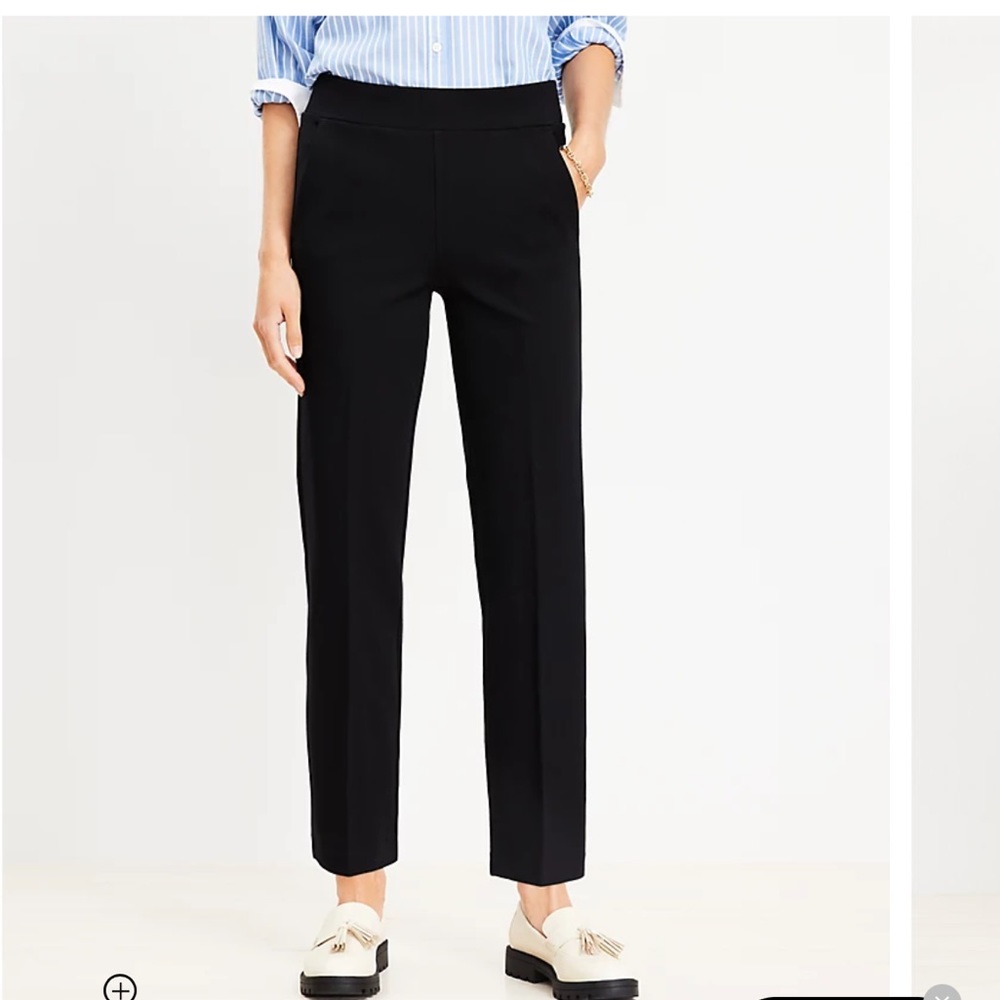 Loft black ponte pants